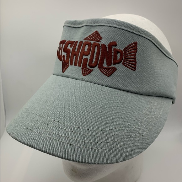 Fishpond Sabalo Lightweight Gray Adjustable Stitched Visor Hat Cap Fishing New - Picture 2 of 12